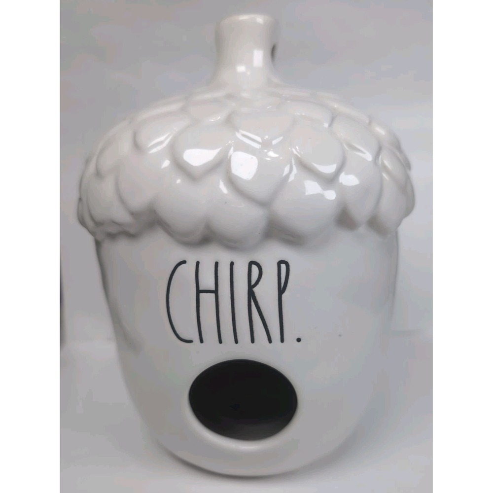 RAE DUNN Artisan Collection by Magenta CHIRP Acorn Birdhouse Stamped No Ribbon